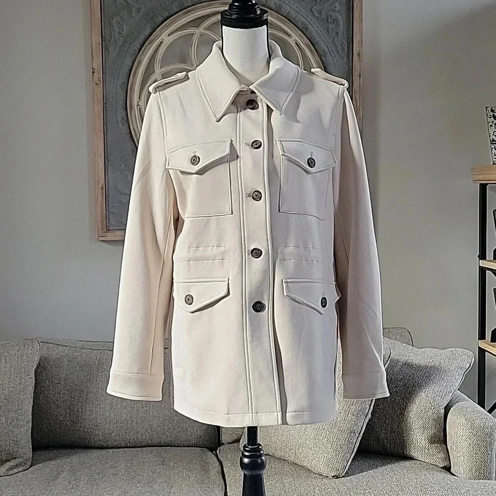 Rachel Rachel Roy Faux Suede‎ Utility Jacket Womens Size Medium NWOT
